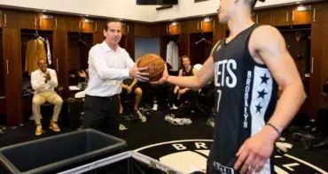 Jeremy Lin Give Game Ball to Coach Atkinson