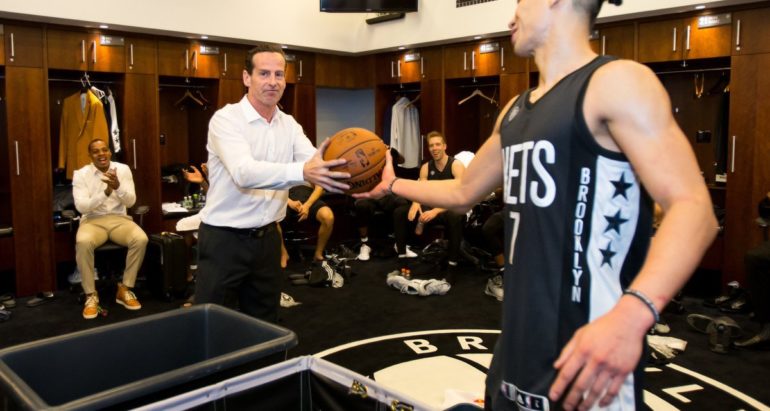 Jeremy Lin Give Game Ball to Coach Atkinson
