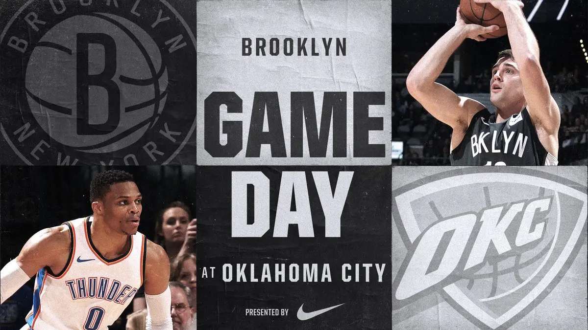 Brooklyn Nets at Oklahoma City Thunder 1-23-18 Graphic