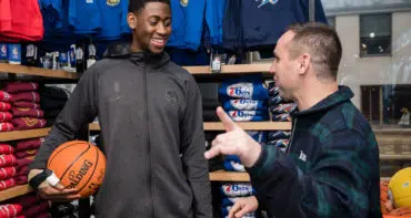 Caris LeVert & Michael Rubin at NBA Store