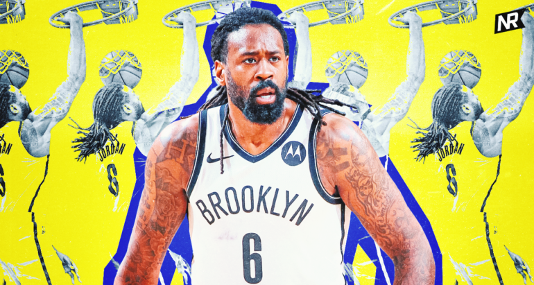 Graphic of Brooklyn Nets center DeAndre Jordan