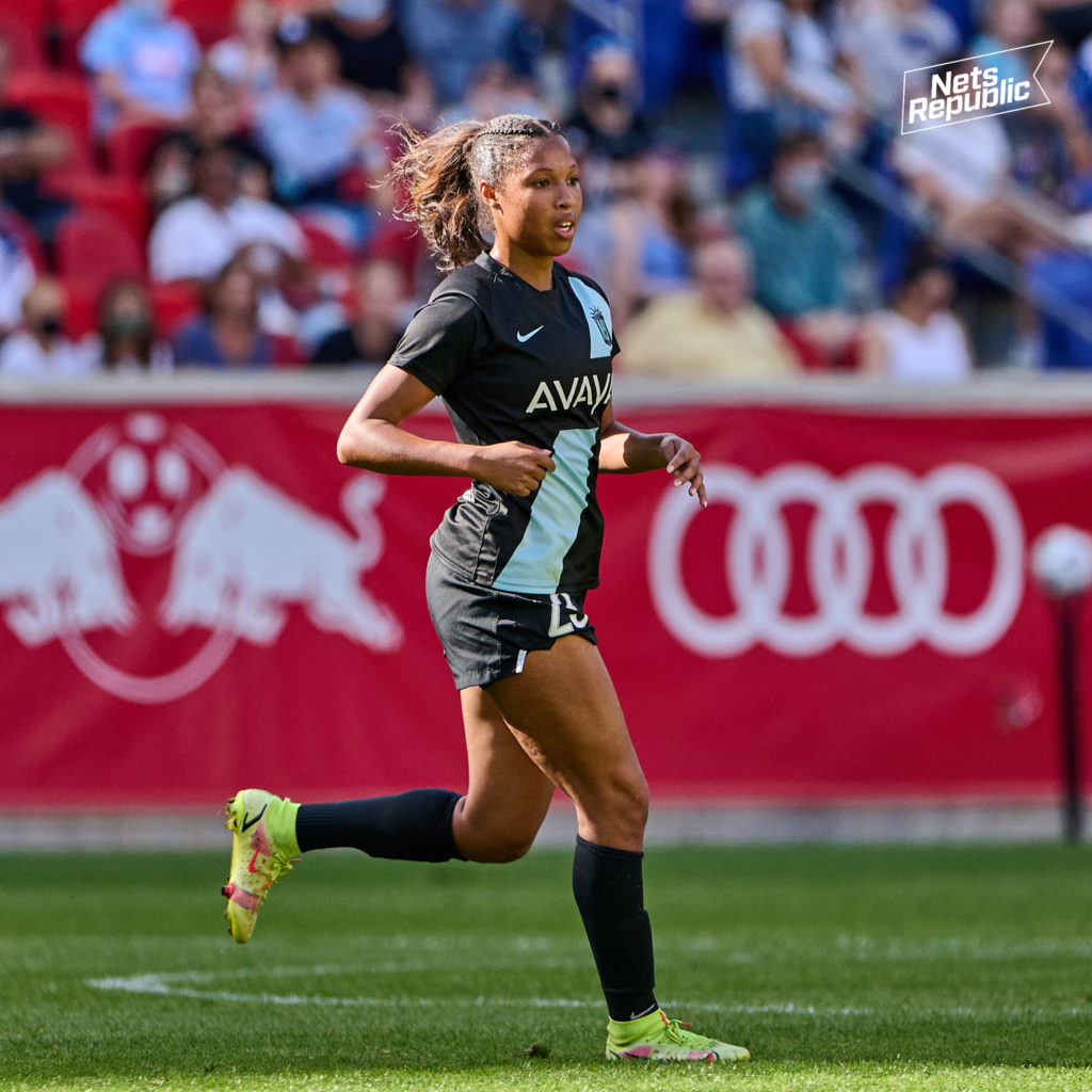 Gotham FC forward Midge Purce makes a big impact in her first game back from injury against North Carolina Courage on Sept. 25, 2021 at Red Bull Arena.