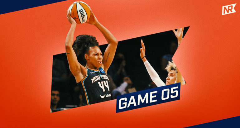 Betnijah Laney on custom Nets Republic graphic