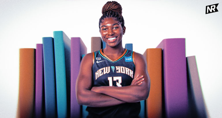 Jocelyn Willoughby on custom Nets Republic graphic