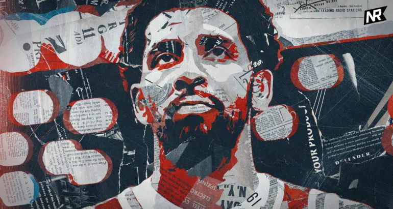 Kyrie Irving on custom Nets Republic graphic