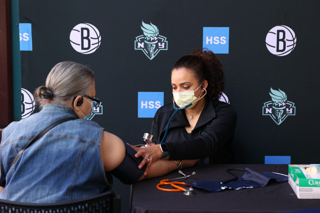 Hospital for Special Surgery at Brooklyn Nets event