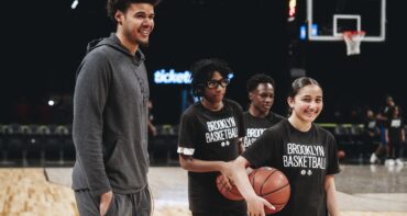 Cam Johnson of the Brooklyn Nets at basketball camp