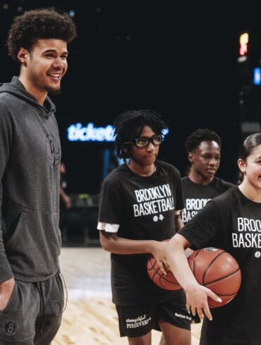 Cam Johnson of the Brooklyn Nets at basketball camp