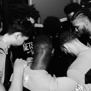 Brooklyn Nets huddle